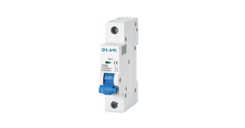 1 Pole 6 Amps B Curve 10KA MCB Live Electrical