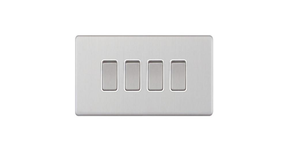 10A 4 Gang 2 Way Plate Switch
