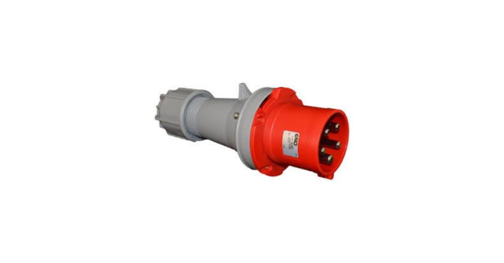 63 Amp IP44 5 Pin 400 V Plug Top, GARO