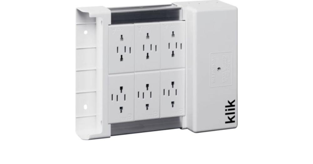 6 Way Lighting Distribution Unit Klik White