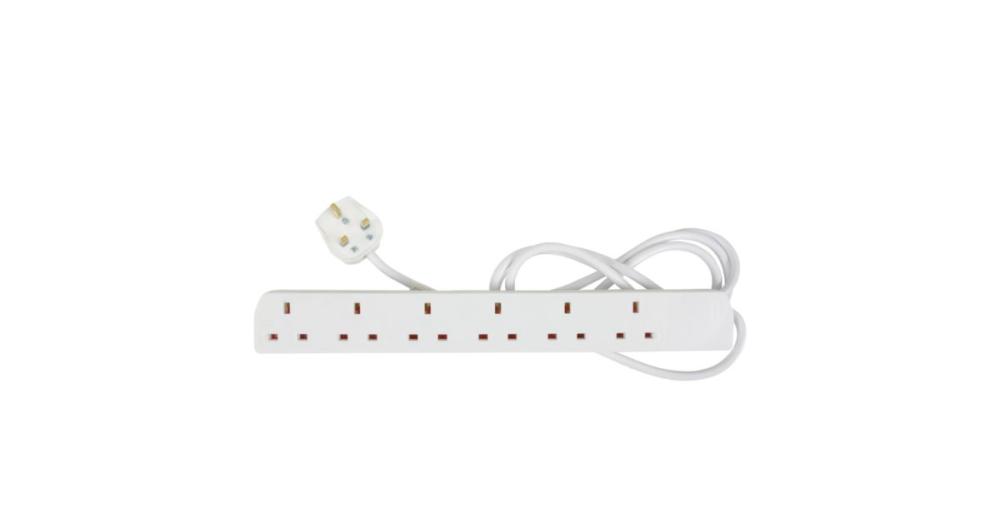 AVSL 6 Gang Extension Lead 2m