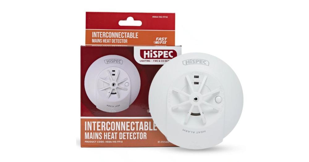Interconnectable Fast Fix Mains Heat Detector