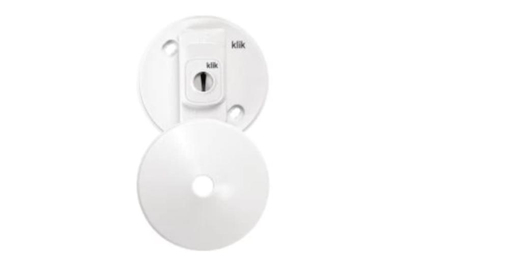 Klik Pre-Wired Plug-in Ceiling Rose White
