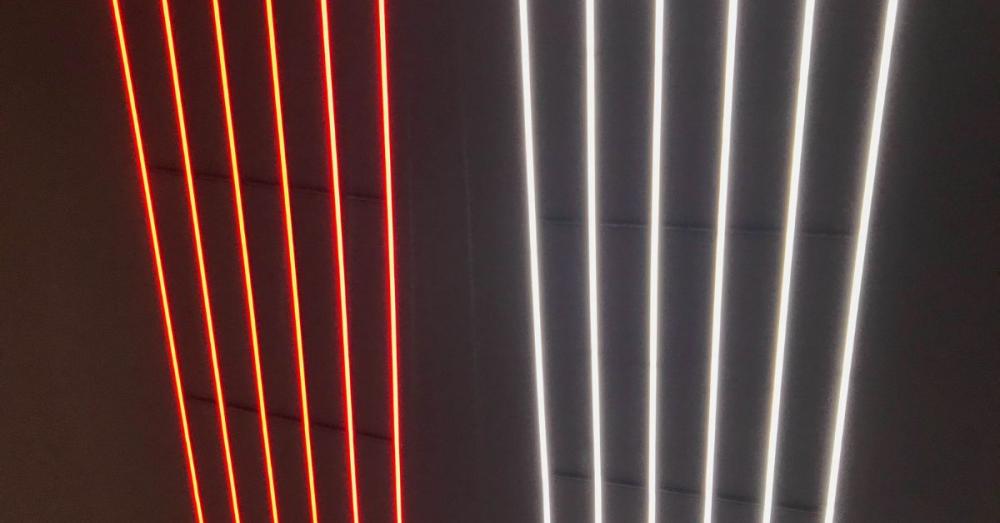 LED strip lights in Ireland: close-up of a flexible LED strip showing surface-mounted LED chips on the circuit board