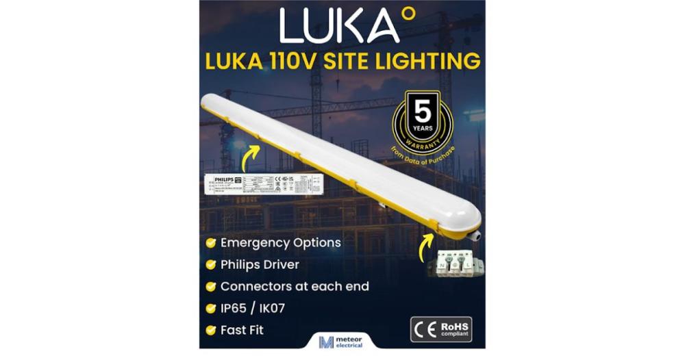 LUKA 110V Non‑Corrosive LED Battens: Built for Site