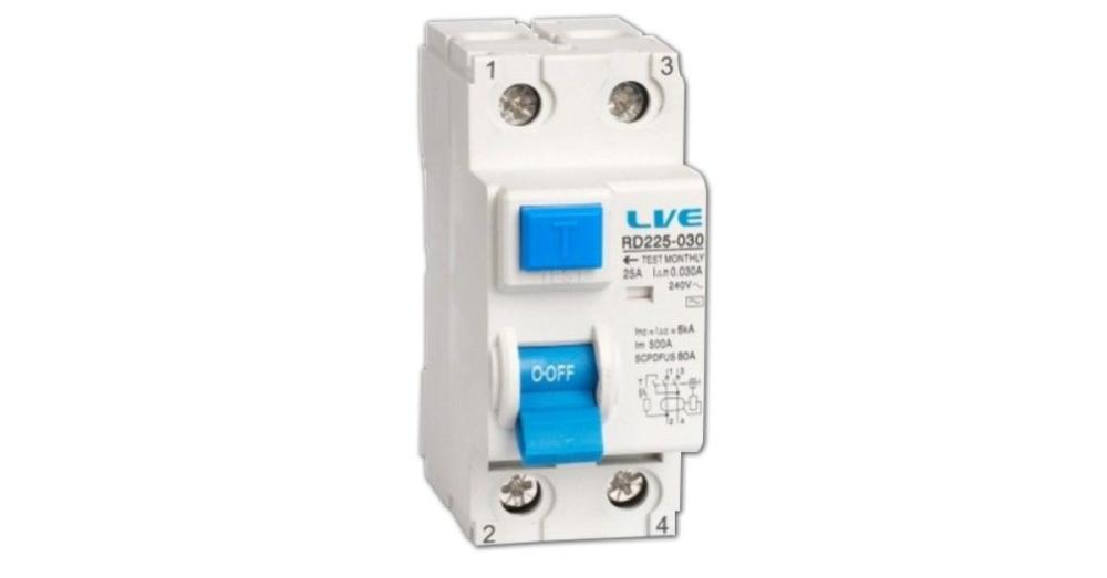 Live Electrical 2 Pole 80A 30mA RCD