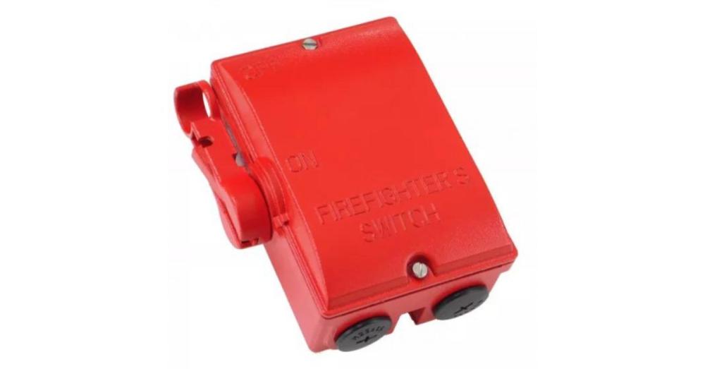 Neutral Enclosed Firefighters Switch IP65 Aluminium