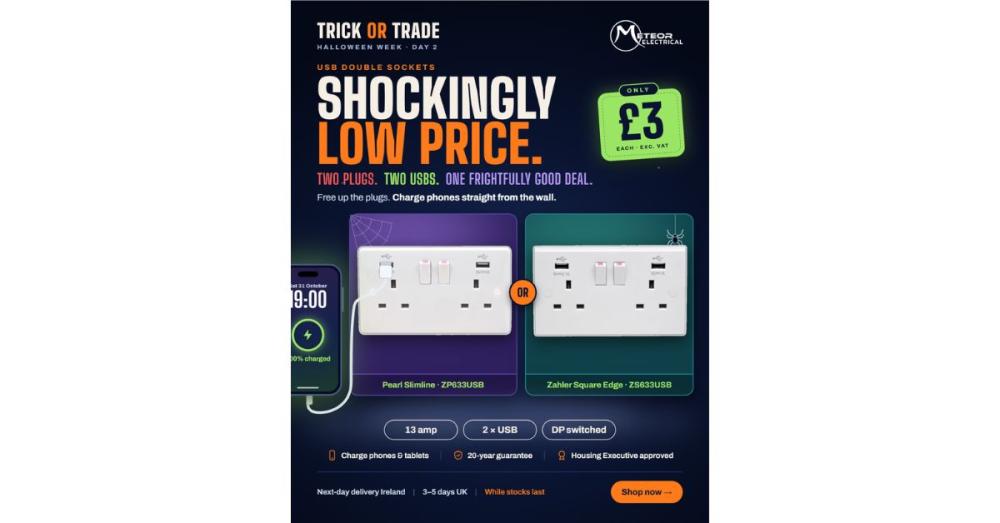 Power Up the Party with £3 USB Double Sockets