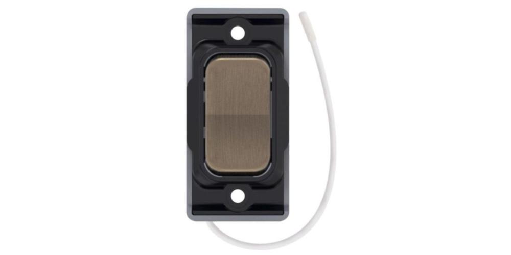 Retractive Kinetic On-Off Switch Antique Brass 