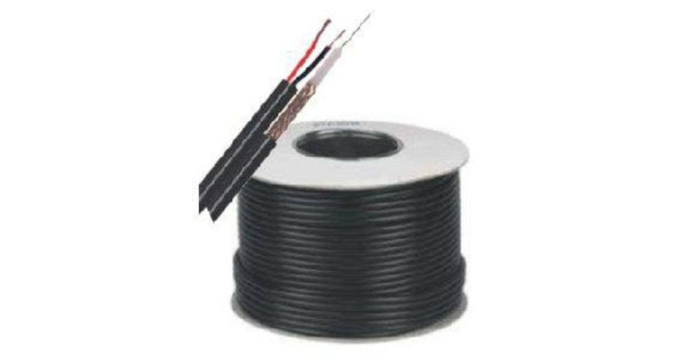 Shotgun Cable RG59 + 2 Power Cables Black
