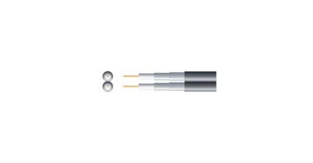 Shotgun Twin RG6 Satellite Cable 100m Black