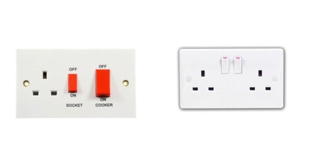 Types of electrical switches explained: a UK wall switch opening and closing a lighting circuit