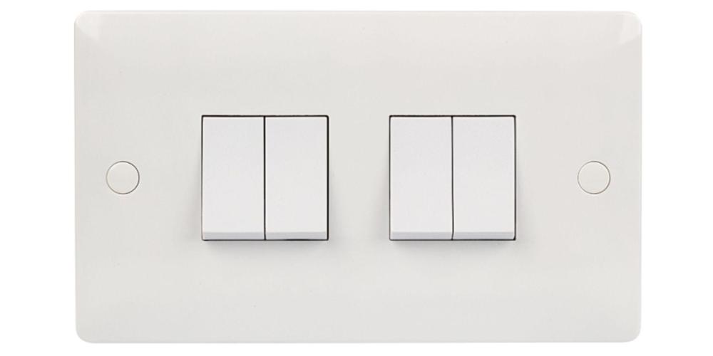 Zahler 4 Gang 2 Way Plate Switch