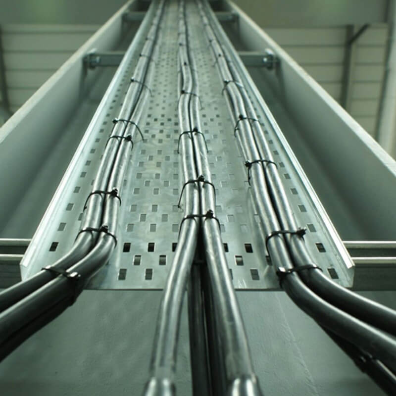 PVC cable trays for electrical installations