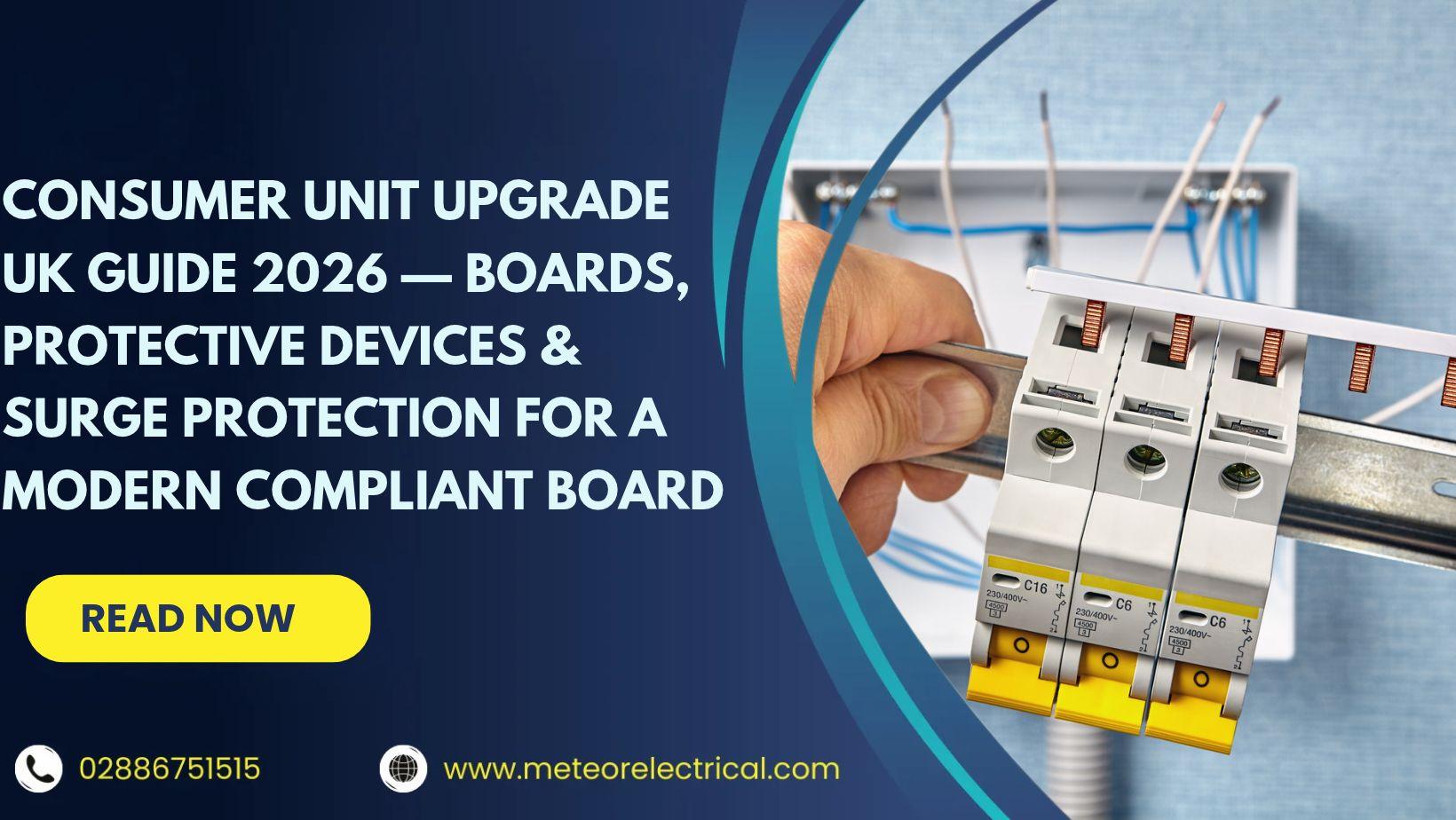 Consumer Unit Upgrade UK Guide 2026 — Boards, Protective Devices & Surge Protection for a Modern Compliant Board