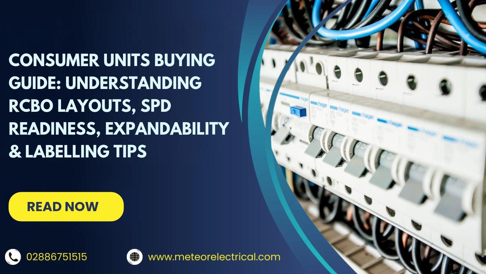 Consumer Units Buying Guide: Understanding RCBO Layouts, SPD Readiness, Expandability & Labelling Tips