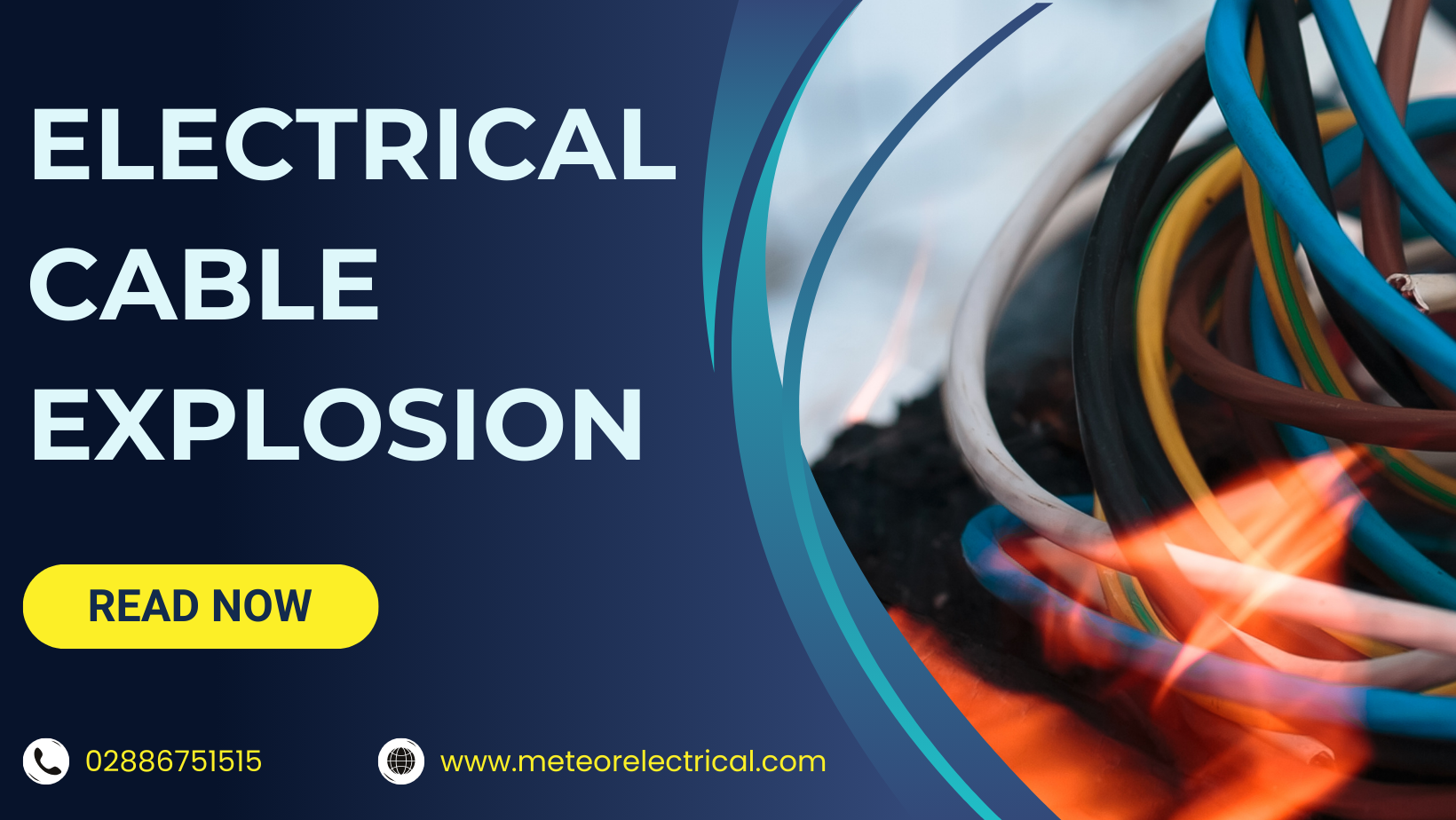 Electrical cable explosion at train station