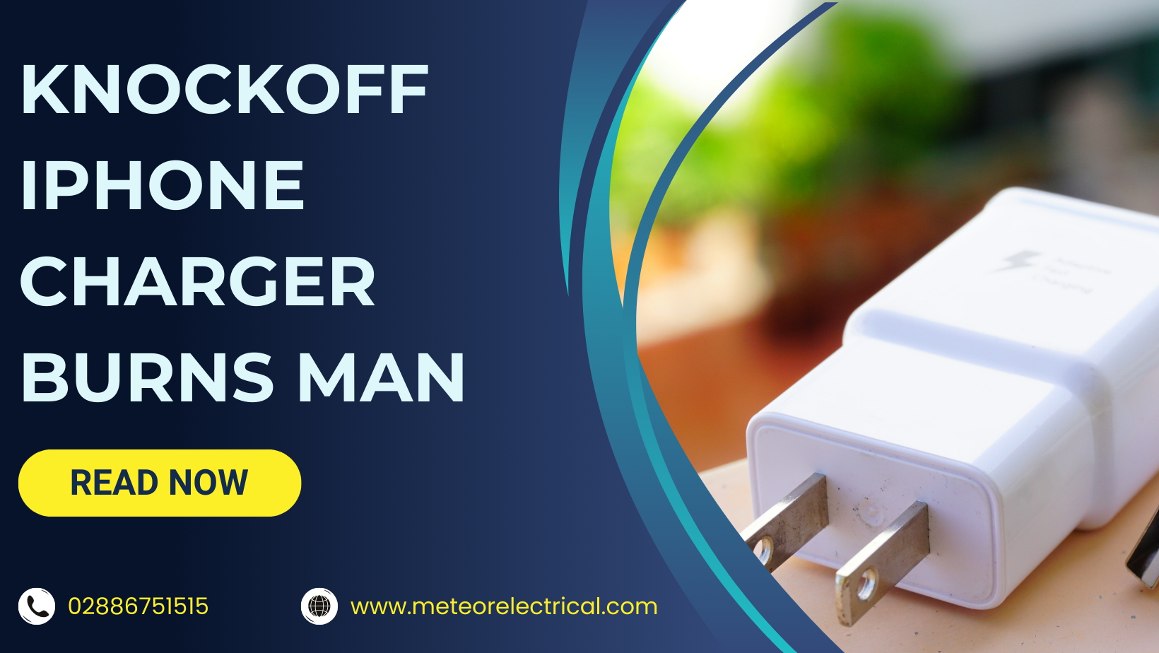 Knock-off iPhone charger leaves man with an electrical burn