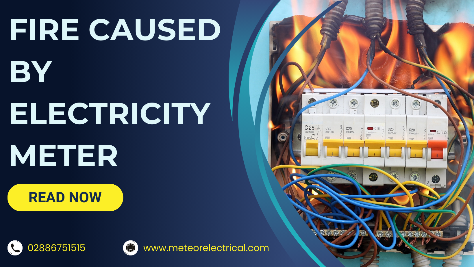 Two held after blaze at flats from electricity meter is bypassed