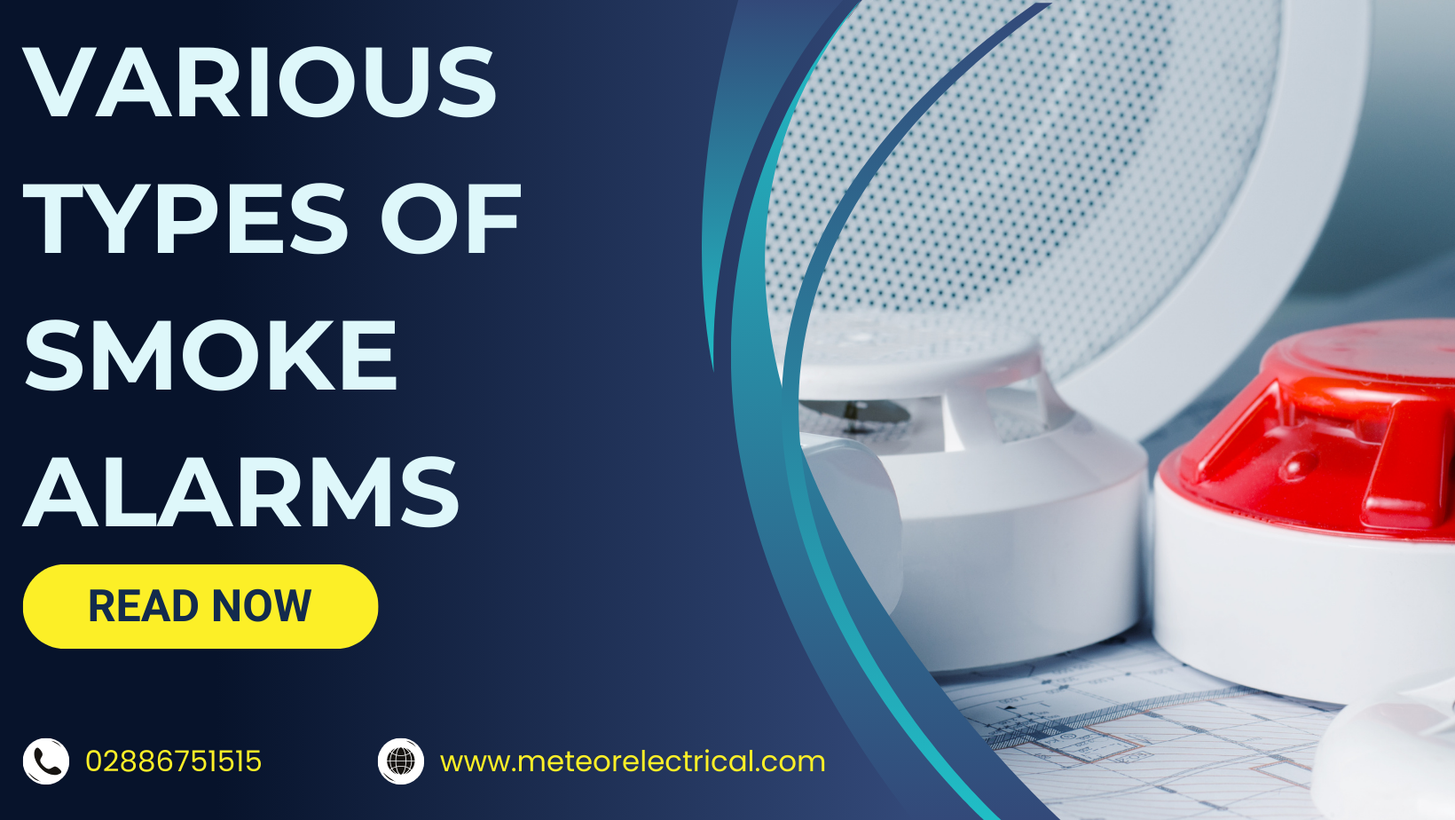 Various types of smoke alarms