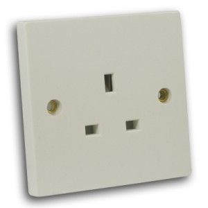 13 Amp 1 Gang Unswitched Socket Off White
