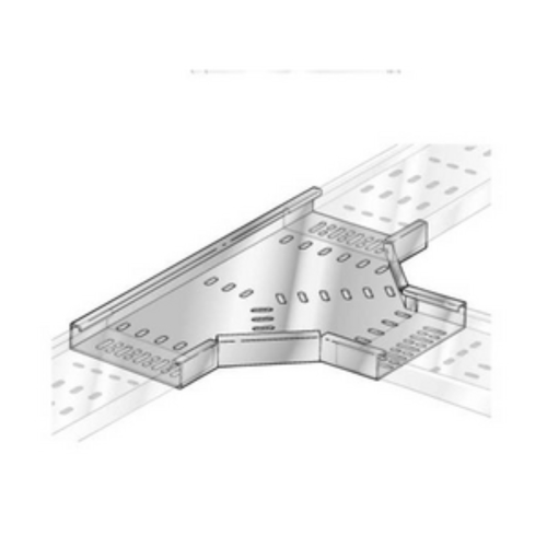 150mm Medium Duty Pre-Galv Cable Tray 90 Flat Tee 100mm cable tray