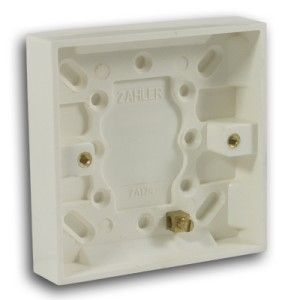 16mm 1 Gang Pattress Box Off White