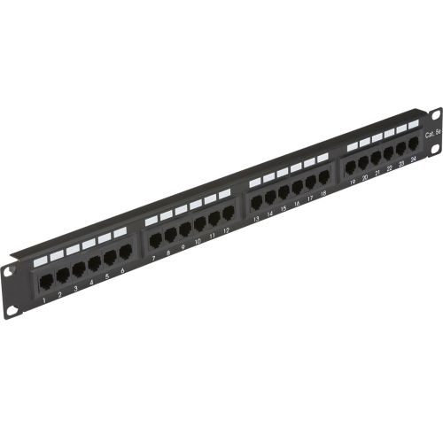 19 1U 24 port UTP CAT5e Patch Panel by Meteor Electrical