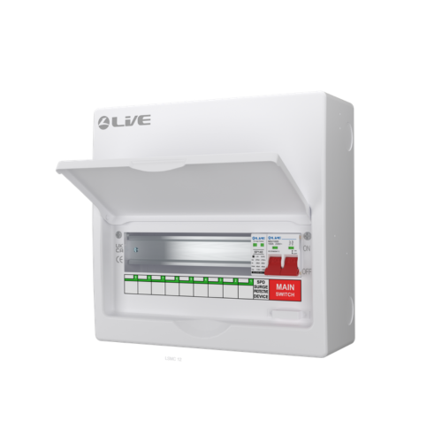 Live 12 Module Metal Cons Unit 100A M/S + 20/40KA DP Surge Device 