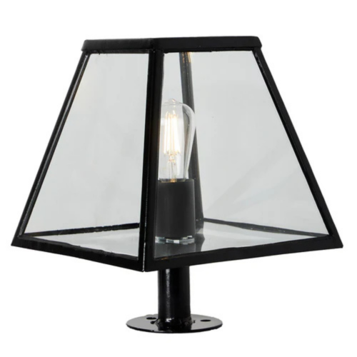 HARTE Contemporary pier light in Galvanised Steel 0.38m
