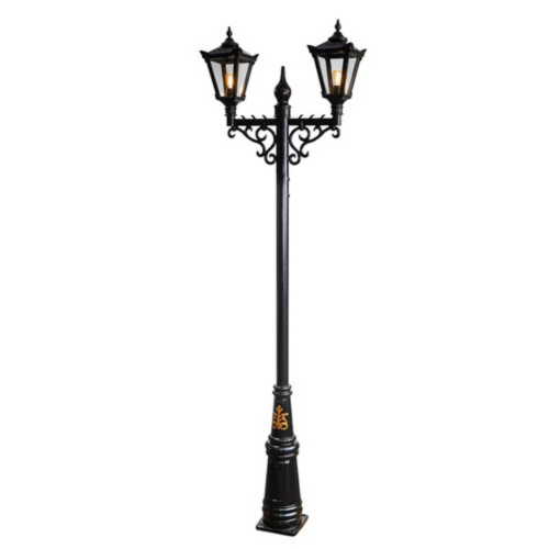 HARTE Victorian style large double headed lamp post 3.3m
