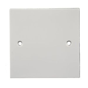 1 Gang Blank Cover Plate White Zahler with Meteor Electrical 