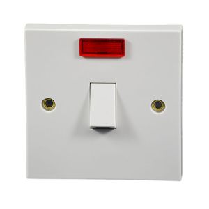 20 Amp 1 Gang Double Pole Switch With Neon