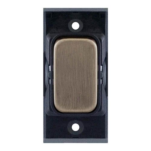 20 Amp DP Modular Switch – Antique Brass with Black Insert