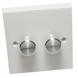 Deta 2 Gang 1 Way 250W Rotary Dimmer