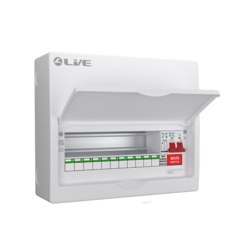 Live 14 Module Metal Cons Unit 100A M/S + 20/40KA DP Surge Device