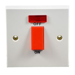 45 Amp 1 Gang DP Cooker Switch With Neon