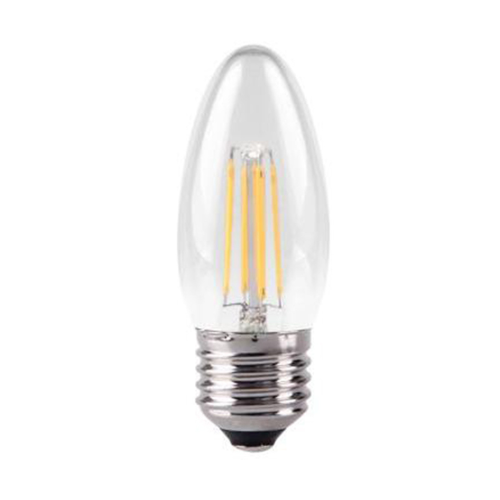 4w Dimmable LED Filament Candle E27 2700K, clear