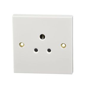 5 Amp Un-shuttered Socket White Zahler