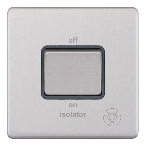 Selectric 10 Amp 3 Pole Fan Isolator Switch X-Rated Grey Insert
