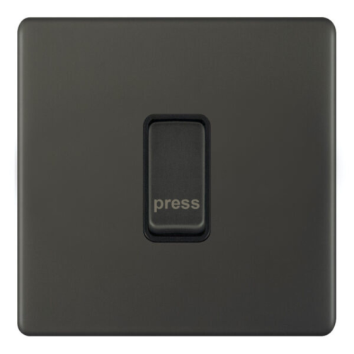 Selectric 10 Amp Push Switch 1 Gang X-Rated “PRESS” Dark Bronze