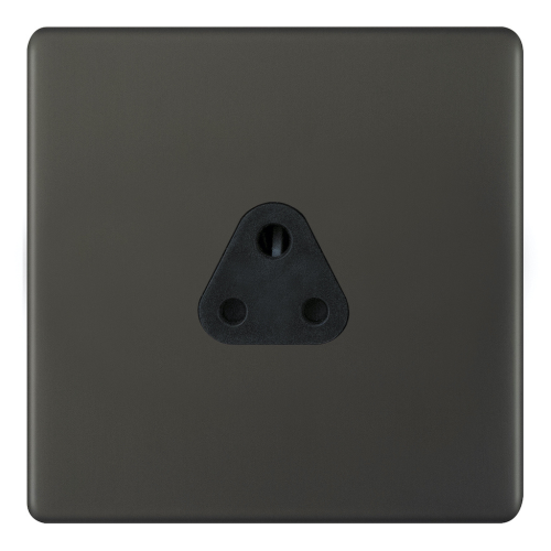 Selectric 2 Amp Round Pin Socket 3 Pin Dark Bronze