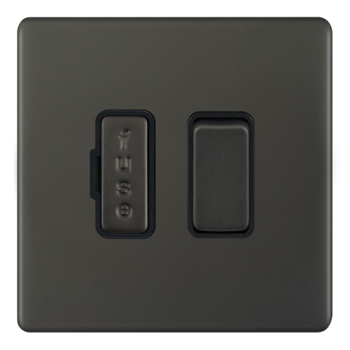 Selectric 13 Amp Fused Connection Unit DP Switched Dark Bronze
