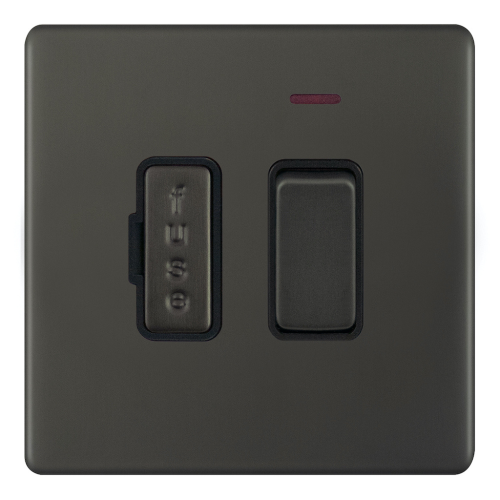 Selectric 13 Amp Fused Connection Unit LED Neon Dark Bronze