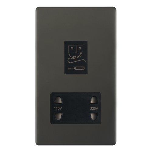 Selectric Dual Voltage Shaver Socket Dark Bronze