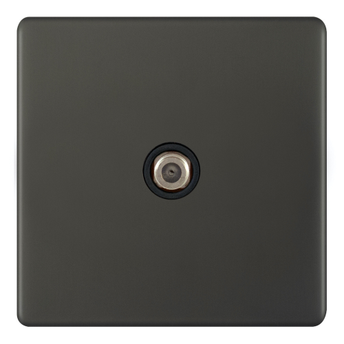 Selectric 1 Gang F-Type Satellite Socket Dark Bronze