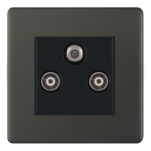 Selectric 1G F-Type Satellite 2G TV/FM ﻿Coaxial/Aerial Dark Bronze