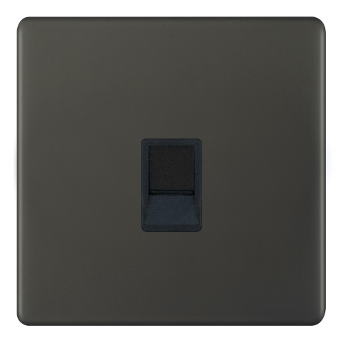 Selectric 1 Gang RJ45 Computer/Data Socket Dark Bronze
