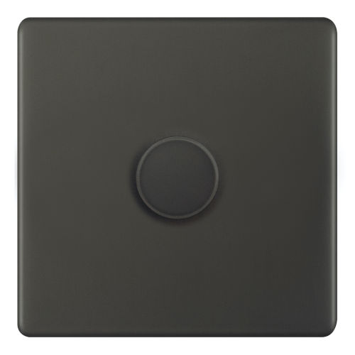 Selectric 1 Gang 2 Way Dimmer Switch – 5-100W Push On/Off Dark Bronze