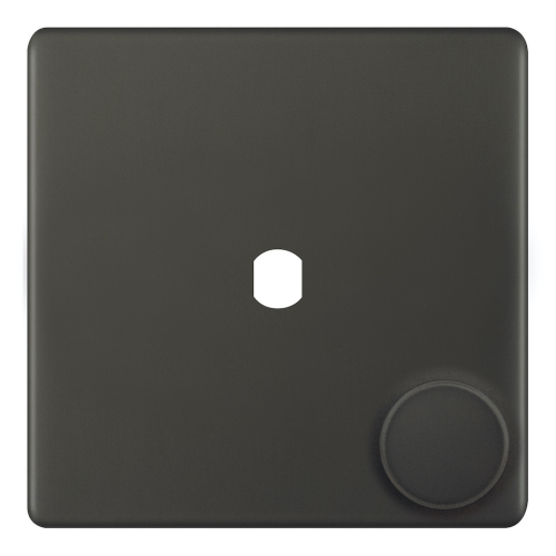 Selectric 1 Aperture Empty Dimmer Plate with Knob Dark Bronze